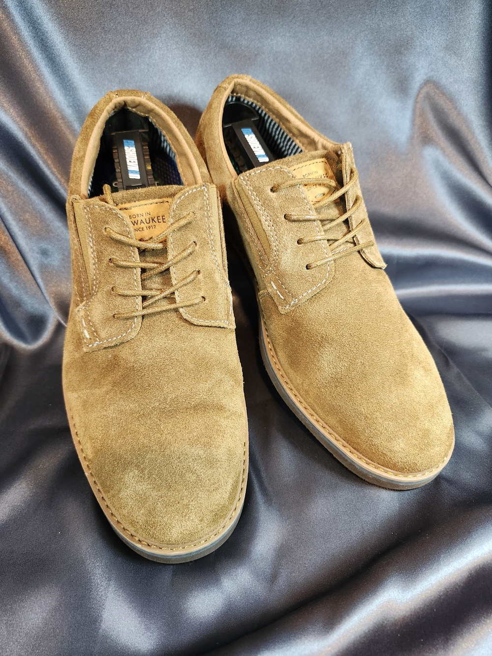 Nunn Bush Suede Derby Shoes in Tan Mens Size 9